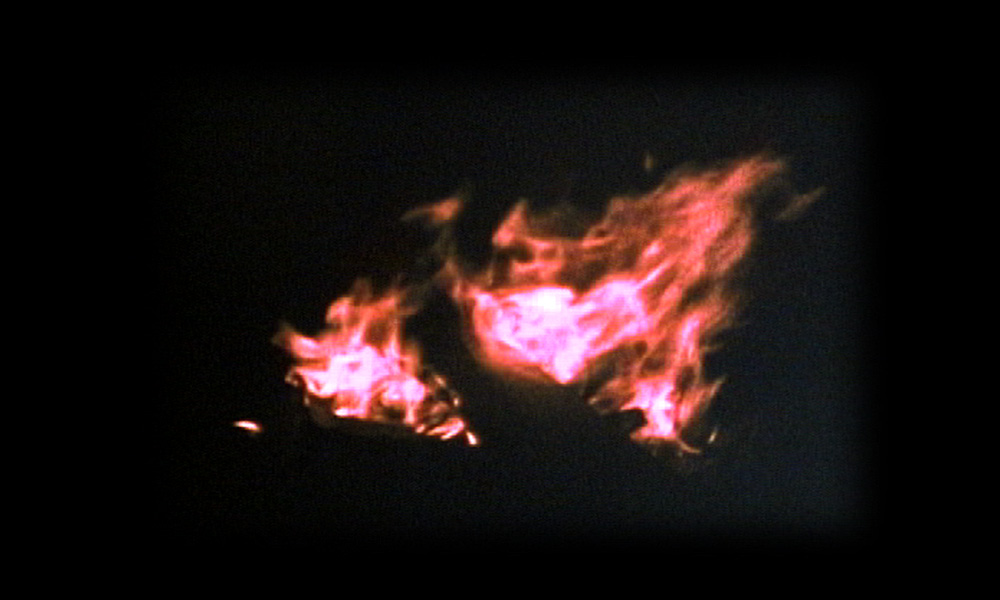 16mm footage of a fire.